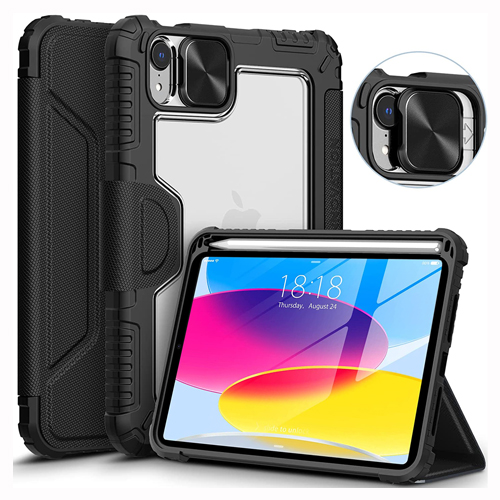 [DBS005] iPad Flip Cover Case Black Color for iPad 11th gen (A16)